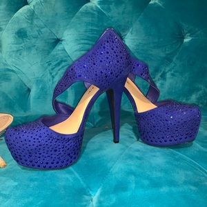 Royal blue and rhinestones